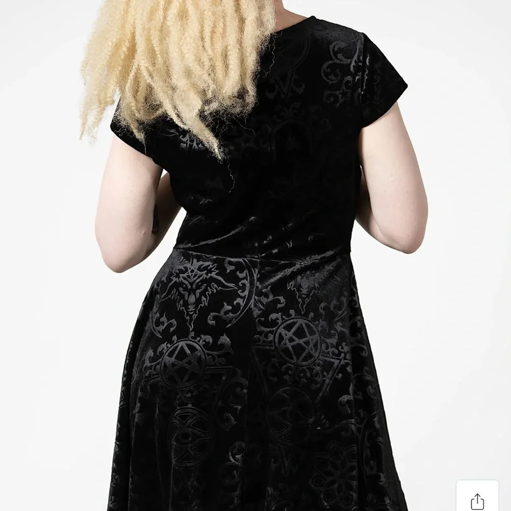 NWT Killstar Blasphemia Black Velvet Keyhole Dress - Picture 4 of 5
